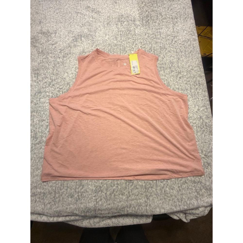 All in Motion Womens Coral Pink Sleeveless Tank Top Athletic Workout Size 2X NWT